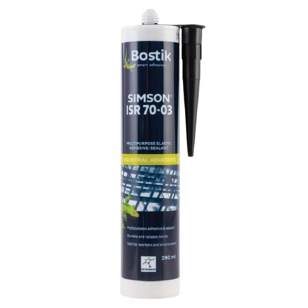 Bostik Simson ISR 7003 Siyah  Endüstriyel Elastik Yapıştırıcı ve Sızdırmazlık Mastiği