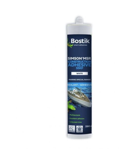Bostik Simson MSR CA SSKF Beyaz 290 ml Marin Uygulamalar İçin Kalıcı Elastik Yapıştırıcı ve Mastik