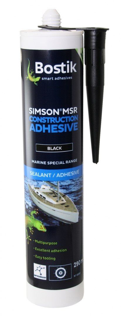 Bostik Simson MSR CA SSKF Siyah 290 ml  Marin Uygulamalar İçin Kalıcı Elastik Yapıştırıcı ve Mastik
