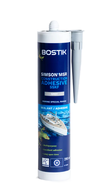Bostik Simson MSR CA SSKF Gri 290 ml  Marin Uygulamalar İçin Kalıcı Elastik Yapıştırıcı ve Mastik