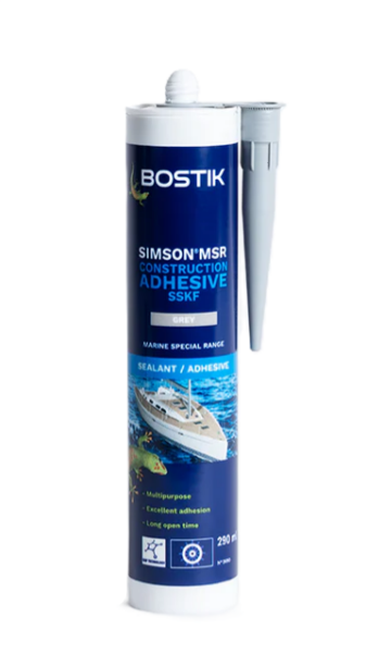 Bostik Simson MSR CA SSKF Gri 290 ml  Marin Uygulamalar İçin Kalıcı Elastik Yapıştırıcı ve Mastik
