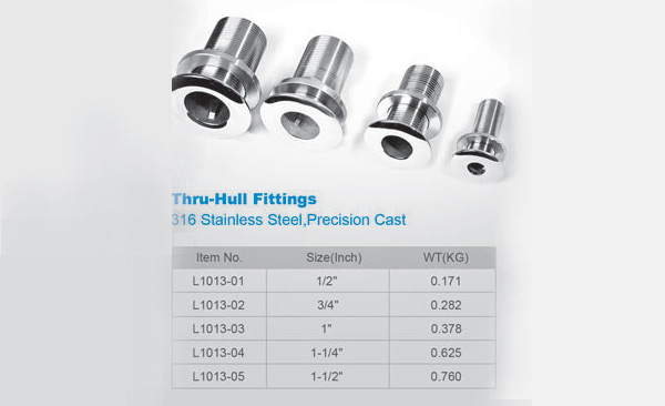 Lostwax L1013-04  (Thru-Hull Fittings ) Sintine Bağlantı Rekoru 1-1/4''