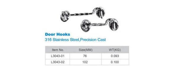 Lostwax L3043-01 (Door Hooks) Fırtına Kancası